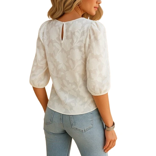 Teexden Women's Floral Print Blouse – Elegant Dressy Casual Top for Everyday Wear - Image 2
